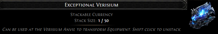 exceptional verisium poe2